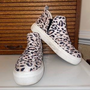 Jolimall women’s leopard print high top bootie sneakers